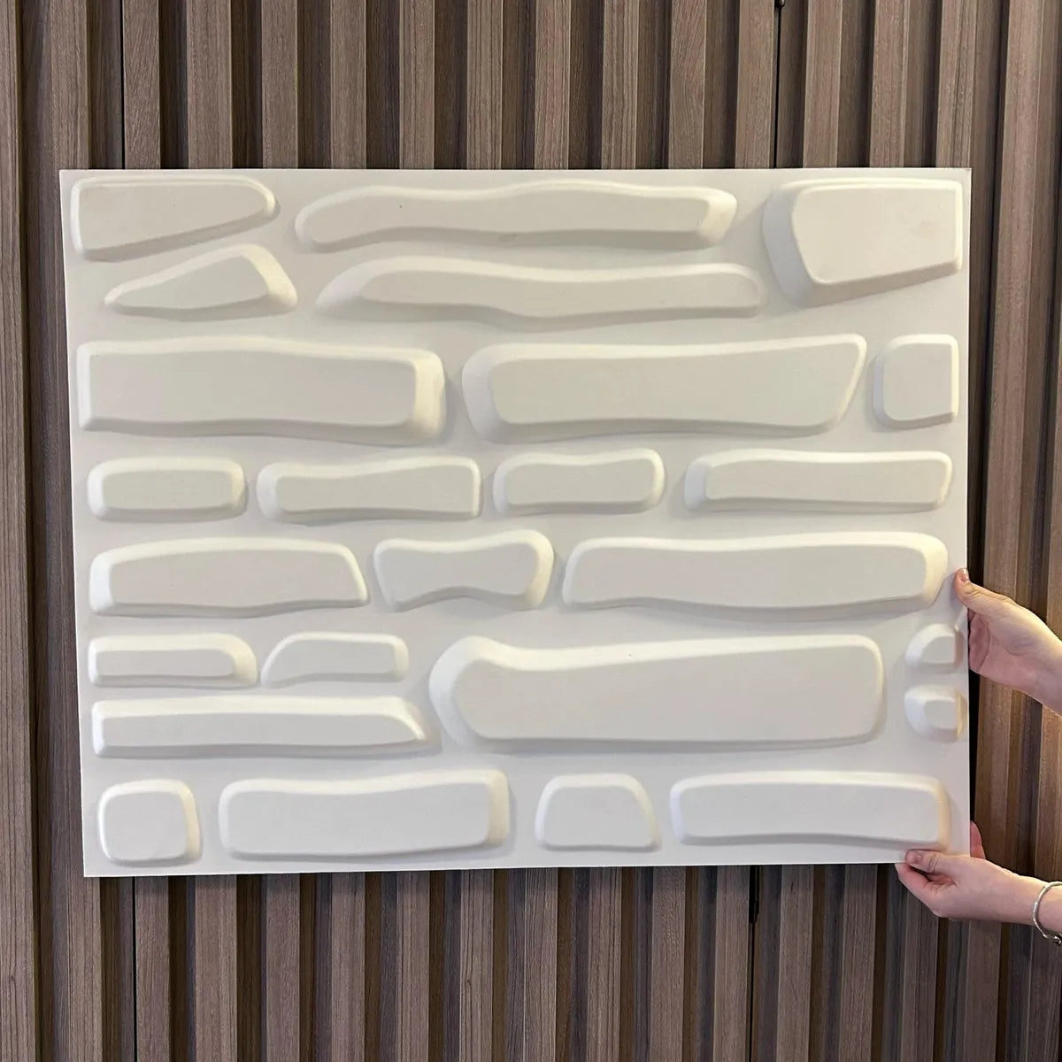 Paneles esteatita 3D Adhesivos x 4 50 x 50 cm