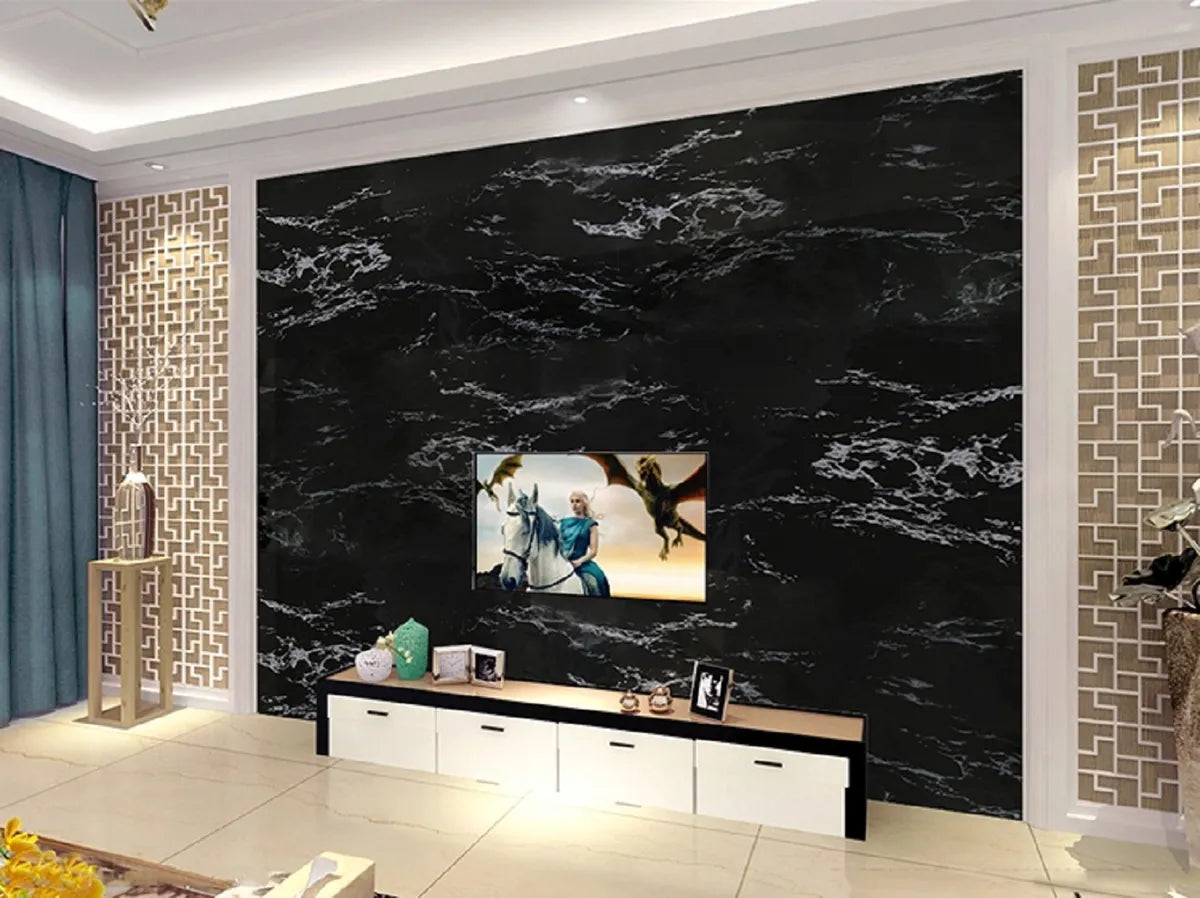 Papel Adhesivo Para Pared negro esponjoso