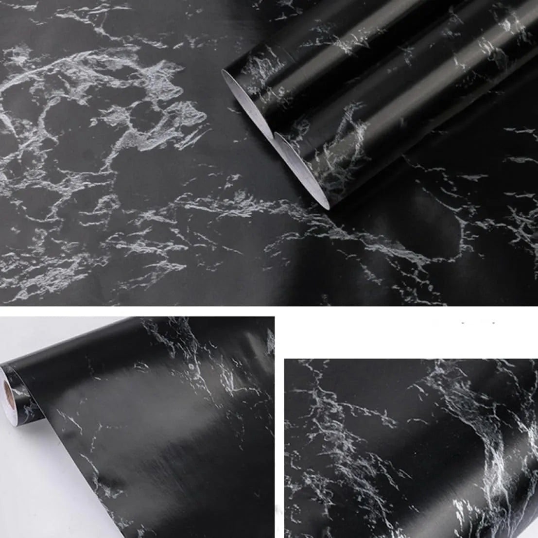 Papel Adhesivo Para Pared negro esponjoso