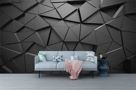 Papel Adhesivo Para Pared Negro geométrico