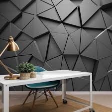 Papel Adhesivo Para Pared Negro geométrico
