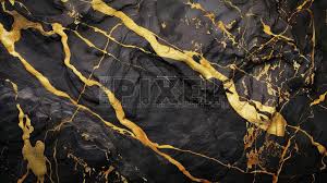 Papel Vinilo Adhesivo Brillante mármol negro y dorado